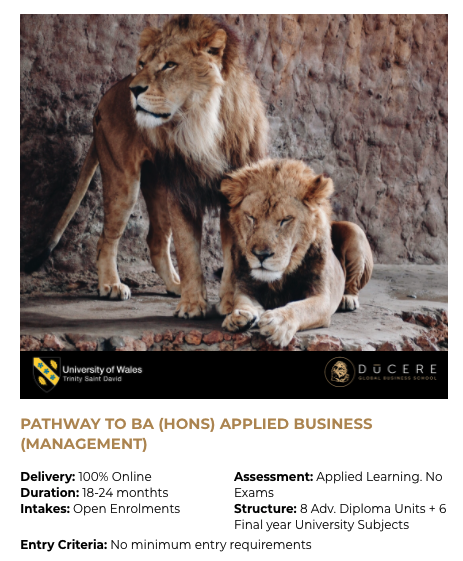 Pathway Program BA (Hons) Applied Busine...